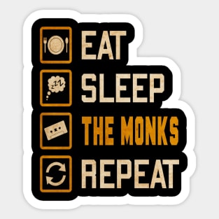 listening the monks Sticker